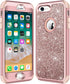 Hython Designed for iPhone 8, iPhone 7 Case, Heavy Duty Full-Body Defender Protective Case Bling Glitter Sparkle Hard Shell Hybrid Shockproof Rubb...