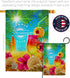 Breeze Decor Summer in Paradise Garden Flag Fun The Sun Beach Pool Luau Tropical Party Season Outdoor Summertime Sunny House Decoration Banner Sma...
