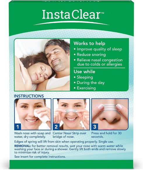 Extra-Strength Nasal Breathing Strips Clear 50 ct | Works Instantly, Nasal Congestion Relief, Stops Snoring, Cold & Allergy...