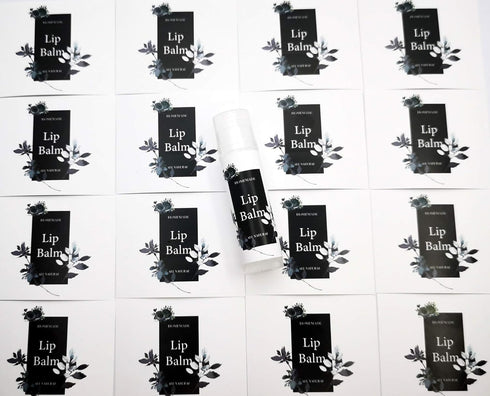 Homemade Skincare Products Adhesive Labels Stickers for Lip Balm Container Tubes 20pcs (Simple Elegance)...