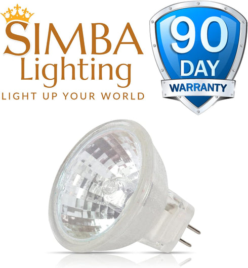 Simba Lighting MR11 Halogen 20W 12V FTD Spotlight Light Bulbs (10 Pack) 2-Pin 220lm for Landscape, Accent, Track Lights, and Fiber Optics, GU4 Bi-...