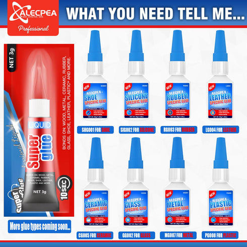 Super Glue, 30-Pack Single-Use Tubes 3 Gram Each, Super Fast, Liquid & Strong Adhesive Superglue, Glue for Hard Plastics, DIY Craft, Ceramics, Fra...