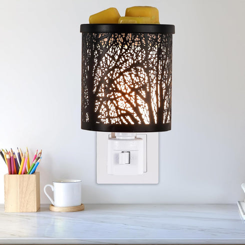Warmers Pluggable Fragrance Warmer Exquisite Forest Iron Wall Sconce- Decorative Plug-in for Warming...