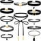 shynek Choker Necklace for Women, 12 Pcs Black Choker Necklace Set Black Lace Tattoo Velvet Chokers for Women and Teen Girls...