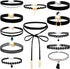 shynek Choker Necklace for Women, 12 Pcs Black Choker Necklace Set Black Lace Tattoo Velvet Chokers for Women and Teen Girls...