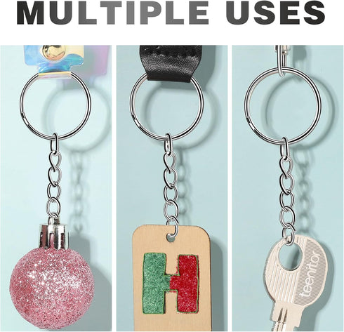 Teenitor 120Pcs Key Chain Rings KeyChain Rings 1inch, Keychain Making Supplies, Key Chain, Key Chain Rings for Crafts, Key, Car 120 Key Rings and ...
