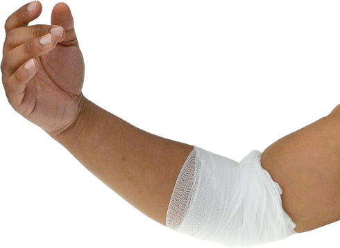 Dealmed 3" Non-Sterile Conforming Stretch Gauze Bandages, 4.1 Yards Latex Free Stretched Dressing Wrap, Medical Non-Adherent Wound Care Mesh Banda...
