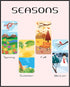 Posterizer 1 pcs-Seasons-Educational Homeschool Decor-Teachers & Classrooms-Gift for Daughter, Son, Kids-School and classroom art- unframed wall a...