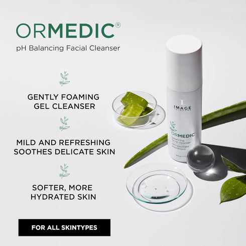 IMAGE Skincare, Ormedic pH Balancing Facial Cleanser, Mild Foaming and Hydrating Face Wash with Aloe Vera...