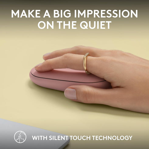Logitech Pebble Mouse 2 M350s Slim Bluetooth Wireless Mouse, Portable, Lightweight, Customizable Button, Quiet Clicks, Easy-Switch for Windows, ma...