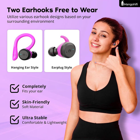Bluetooth Headphones Wireless Earbuds 40+ Hrs Playtime Clear Sound Quality IPX7 Waterproof Built-in Mic in/Over-Ear Earphones Bluetooth Earbud 5.3...
