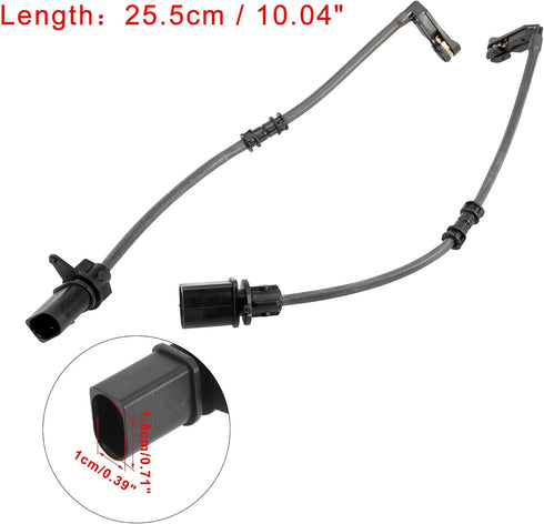 X AUTOHAUX 2pcs Car Rear Brake Pad Wear Sensor 2 Pins for Audi A7 Quattro 2012-2017 4H0615121H...