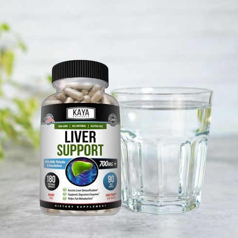 Kaya Naturals Liver Support | Gut Health Supplements for Women and Men | Milk Thistle and Dandelion Root Capsules | Detox Cleanse Liver Supplement...