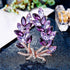 Purple Crystal Bauhinia Brooch Rhinestones Flower Brooches For Women Plant Lapel Pin Suit Dress Scarf Accessories Wedding Gift Jewelry...