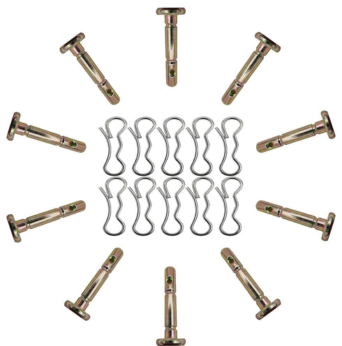 Neryera(10 Pack) Package 10 Pieces of 738-04124 Shear pins and 714-04040 Cotter pins for Cub Cadet MTD Troy Bilt Snow Throwers...