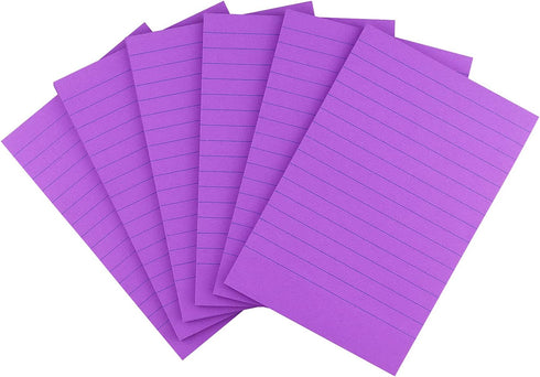Early Buy 6 Pads Lined Sticky Notes with Lines 4x6 Self-Stick Notes Bright Color Sticky Notes, 45 Sheets/Pad (Purple)...