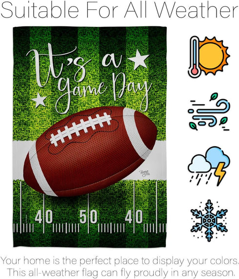 Super Bowl Decorations Football Banner NFL Game Day Flag Tapestry Sports Fans Home Decor American Gifts Team Bar Party Garden Patio Porch Small Ou...