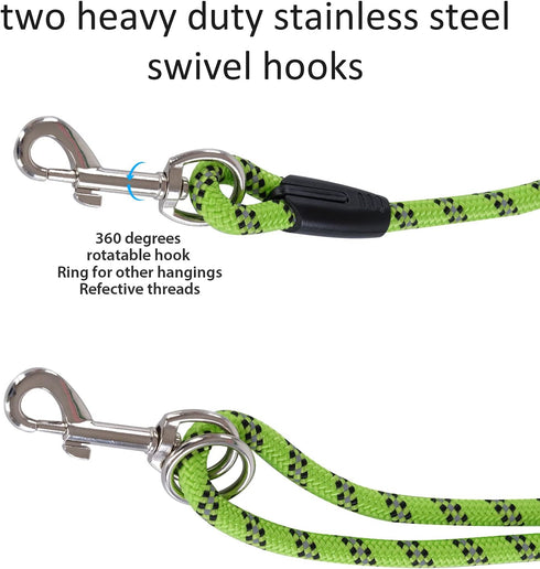 Long Dog Leash for Dog Training 10FT/16FT/30FT/50FT/100FT, Reflective Threads Check Cord Dog Leash, Heavy Duty Dog Lead for Large Medium Small Dog...