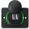 12V RV USB Charger, Quick Charger 3.0 Wall Mount USB Charging Station with Green Indicator Light and Cap for Car Camper Boat Marine SUV ATV (Black...