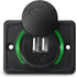 12V RV USB Charger, Quick Charger 3.0 Wall Mount USB Charging Station with Green Indicator Light and Cap for Car Camper Boat Marine SUV ATV (Black...