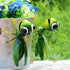 Cruis Cuka Metal Yard Art Garden Decor Cute Grasshopper Lawn Ornament Hanging Wall Sculpture - Set of 2...