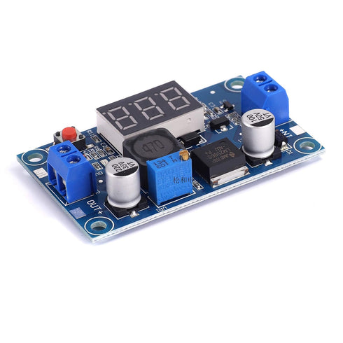 Teyleten Robot LM2596S LM2596 with LED Display Voltmeter Buck Converter DC-DC 4.0-40V to 1.25-37V 2A Voltage Adjustable Board Step Down Module Pow...