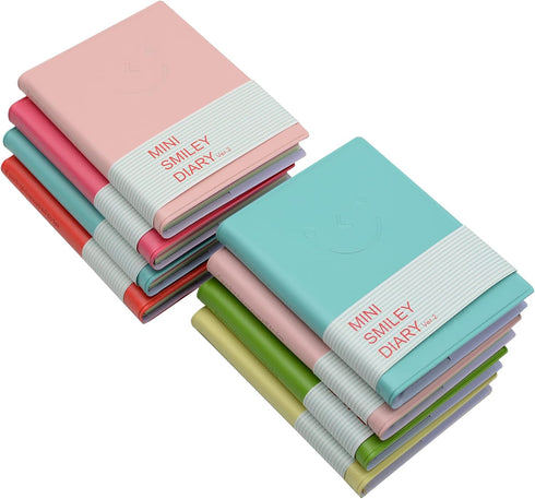 Yansanido 8 Pcs 3 Inch x 4 Inch 96 Sheets (192 Pages) Pocket Notebook with PU Leather Case Softcover for School and Office Supplies Color Random...
