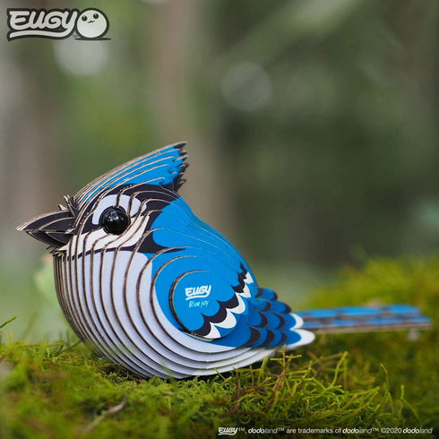 Eugy Blue Jay 3D Puzzle, 26 Piece Eco-Friendly Educational Toy Puzzles for Boys, Girls & Kids Ages 6+...