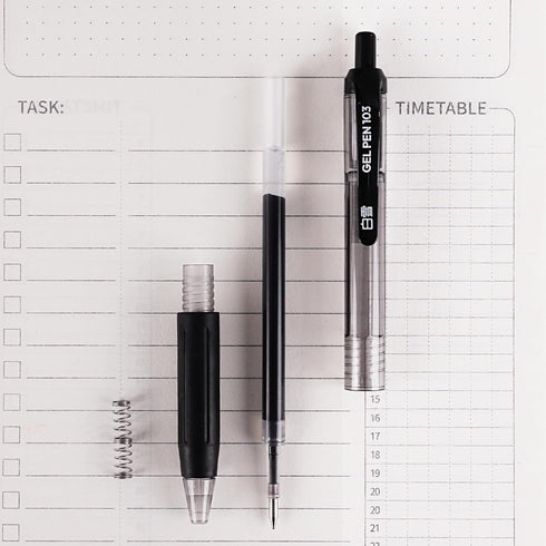 Retractable Black Ink Gel Pens, 10 Pack Quick Dry 0.5mm Fine Point Premium Rolling Ball Gel Pens Refillable for Office School Supply...