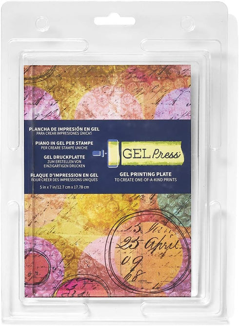 Gel Press Monoprinting Print Plate - 5” X 7” Gel Plate - Printmaking Supplies - Reusable Gel Printing Plate for Press Art for Card Making, Scrapbo...