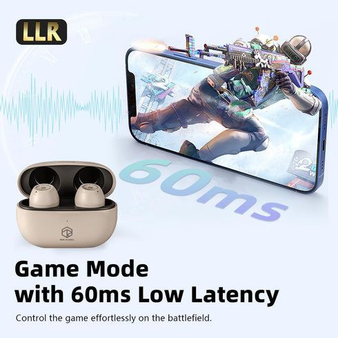 Rose Technics Ceramics True Wireless Stereo Earbuds, Bluetooth 5.3 High-Fidelity Headphones with HD Mics, 60ms Gaming Earphones, 35H Playtime with...