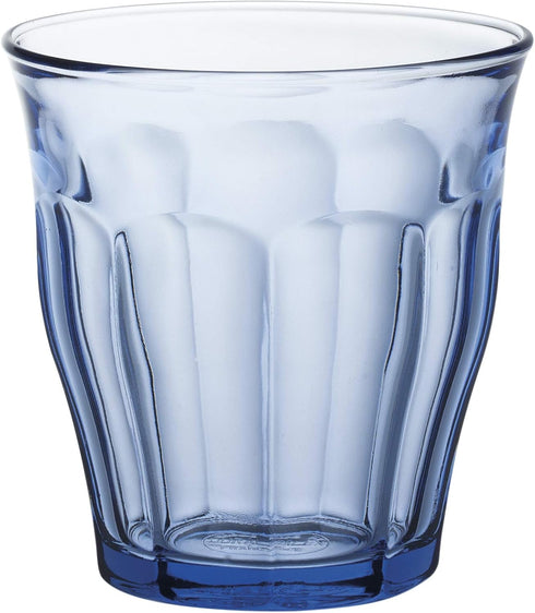 Duralex Made in France Picardie Marine Glass Tumbler Drinking Glasses, 7.75 ounce - Set of 6, Marine Blue...