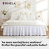 RIMELA White Bed Skirt Queen Size 15 Inch Drop, Elastic Bed Skirting for Bed Base and Frame, Bedding Dust Ruffle Easy to Install, Lightweight Wrap...