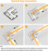 20pcs COB LED Light Strip Connectors 8mm 2Pin,Strip to Strip L-Shaped/Corner Connector LED Tape Light Connectors, Transparent Solderless Gapless N...