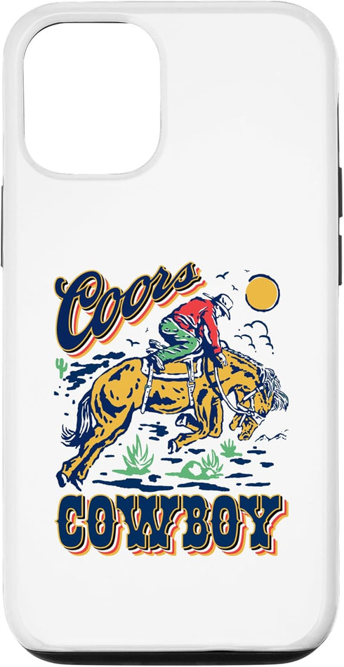 iPhone 13 Vintage Cowhide Riding Coors Cowboys Western Country Case...