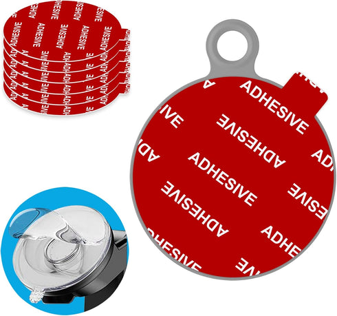PKYAA Dashboard Pad Mounting Disk Sticky Adhesive Replacement Kit, 6pcs 3.15"(80mm) Circle Heat Resistant Double-Sided Stickers for Suction Cup Ca...