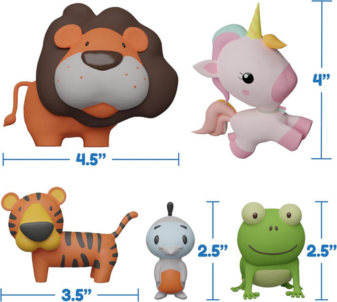 Mold Free Bath Toys for Babies and Toddlers, Animal No Hole Bath Toys, No Mold for Tub,Beach,Pool, BPA-Free, Dishwasher-Safe, Infant Bath Toys No ...