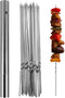 Stainless Steel Kabob Skewers?Barbecue Skewers, Portable Stainless Steel Barbecue Stick Storage Tubes for BBQ Parties and Outdoor Cooking Reusable...