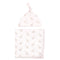 Touched by Nature Unisex Baby Organic Cotton Swaddle Blanket and Headband or Cap, Little Giraffe, One Size...