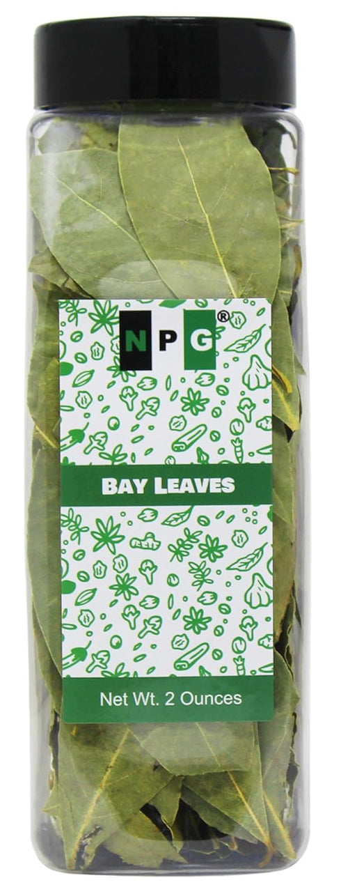 NPG Whole Bay Leaves 2 Oz, Dried Laurel Leaf, Aromatic Spice Herbs for Cooking Stew, Soup, Sauces, Seafood, Meat, and Vegetable Dishes...