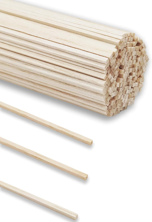 240Pcs Wood Square Dowel Rods 1/8 x 1/8 x 12 inch,Wood Squares for Crafts,Model Making Balsa Wood (1/8"x12"-240pcs)...
