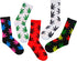 Lystaii 5 Pairs Weed Leaf Printed Cotton Socks Unisex Random Color Maple Leaf Printed Socks, One Size...