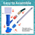 Portable Pool Vacuum Jet Cleaner-with Brush&Filter Bag&48" Pole,No Electric Power Needed, Use Garden Hose Water Pressure to Vacuum,for Inflatable ...