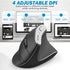 Wireless Vertical Ergonomic Mouse, Multi-Device(Bluetooth + 2.4G Connection), 4 Adjustable DPI, 7 Buttons Computer Mouse for PC, Laptop, Desktop, ...