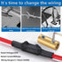 smseace 10Pcs 6 Gauge Wire Connectors with 10Pcs Heat Shrink Tubes,20Pcs Screws and Wrench 6 awg Splicing Quick Wiring Terminal 80 Amp Circuit Con...