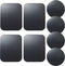 Replacement Metal Plates Set (8 Pack) for Magnetic Car Phone Holders, Wall, Air Vent Mounts, Cases, Magnets. Kit of 4 Black Round and 4 Rectangula...