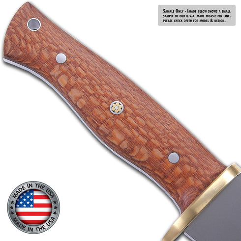Mosaic Pin - (0.312 (5/16) Inch Diameter) - (919BBBBB) - (Brass Outer Material)(Brass Inner Material) - Decorative Knife Handle Pins and Rods for ...