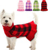 Dog Sweater Dress Plaid Knitwear for Small Medium Dogs Warm Puppy Pet Turtleneck Stretch Pullover Cute Fall Winter Vest Clothes with Leash Hole fo...