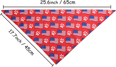 Dog Bandanas Classic Plaid Pet Scarf Triangle Bibs Kerchief Set Pet Costume Pet Accessories Set Bandana for Small Medium Large Dogs Cats (4th of J...