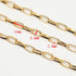 32.8 Feet Aluminum Link Chain Light Gold Flat Oval Chains for Jewelry Making Unwelded Paperclip Chain Spool Necklace Chains Bulk with Lobster Clas...